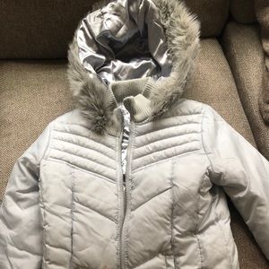Faux fur lined winter jacket